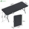 Table de camping pique nique pliable 180cm HDPE polyrotin noire - VOUNOT FR