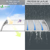 Auvent de porte marquise 200x80 cm transparent en Polycarbonate anti UV - VOUNOT FR