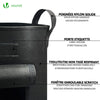 Lot 3 sacs de plantation non tisse avec fenetre velcro et poignee 43L Noir - VOUNOT FR