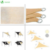 Voile d ombrage Triangle HDPE avec 19 pcs kit de montage - VOUNOT FR