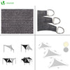 Voile d ombrage Triangle HDPE avec 19 pcs kit de montage - VOUNOT FR