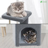 Arbre à Chat 88cm avec Corde Griffoir Plateforme Niche Gris - VOUNOT FR