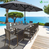 Parasol Jardin Double Aluminium 270 x 460 cm - VOUNOT FR