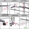 Sechoir a linge inox etendoir robuste ailes pliables 4 niveaux - VOUNOT FR