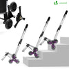 Chariot de courses pliable monte escalier aluminium noir - VOUNOT FR