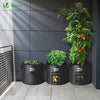 Lot 3 sacs de plantation non tisse avec fenetre velcro et poignee 43L Noir - VOUNOT FR