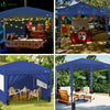 Tonnelle de Jardin 3x3m Pliable avec portes et fenêtres Bleu - VOUNOT FR