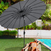 Parasol inclinable 270cm Shanghai avec housse de protection gris - VOUNOT FR