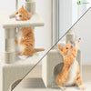 Arbre à Chat 88cm avec Corde Griffoir Plateforme Niche Beige - VOUNOT FR