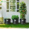 Lot de 5 sacs de plantation non tisse 20L avec poignee Noir - VOUNOT FR