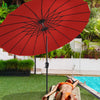 Parasol inclinable 270cm Shanghai avec housse de protection rouge - VOUNOT FR