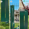Kit de lamelles occultantes PVC brise vue 75m x 4.7cm avec 150 clips Vert - VOUNOT FR
