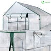 Serre de jardin avec etageres et bache PE renforcee 135g/m2 143x143x195cm - VOUNOT FR