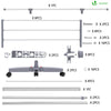 Sechoir a linge inox etendoir robuste ailes pliables 4 niveaux - VOUNOT FR
