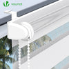 Lot de 2 Store enrouleur jour nuit double 45x150cm Blanc - VOUNOT FR