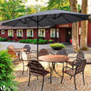 Parasol Jardin Double Aluminium 270 x 460 cm - VOUNOT FR