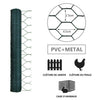 Grillage a poule avec fils 25mm en PVC gaine vert 1x25M - VOUNOT