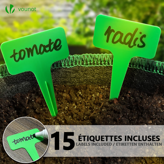 Lot De 5 Sacs De Culture, Sacs De Culture De Jardin Avec Poignees Renforcees Pots Non Tisses Pour Tomates Legumes Et Fruits Noir 88406685