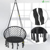 Fauteuil suspendu avec coussin rond noir - VOUNOT FR
