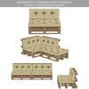 Lot de 4 Coussins pour palettes en bois beige - VOUNOT FR