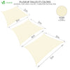 Voile d’ombrage Rectangulaire Imperméable Polyester avec Corde 3x2m Beige - VOUNOT FR