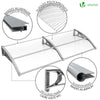 Auvent de porte marquise 200x80 cm transparent en Polycarbonate anti UV - VOUNOT FR