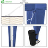 Tonnelle de Jardin 3x3m Pliable avec portes et fenêtres Bleu - VOUNOT FR
