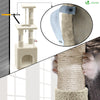 Arbre à Chat 88cm avec Corde Griffoir Plateforme Niche Beige - VOUNOT FR