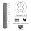 Grillage a poule avec fils 13mm en PVC gaine gris 1x25M - VOUNOT FR