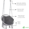 Fauteuil suspendu avec coussin gris - VOUNOT FR