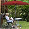 Parasol inclinable 270cm Shanghai avec housse de protection rouge - VOUNOT FR