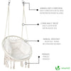 Fauteuil suspendu avec coussin beige - VOUNOT FR