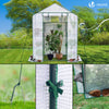 Serre de jardin avec etageres et bache PE renforcee 135g/m2 143x73x195cm - VOUNOT FR