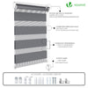 Lot de 2 Store enrouleur jour nuit double 90x150cm Gris - VOUNOT FR