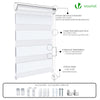 Store enrouleur jour nuit double 45x150cm Blanc - VOUNOT FR