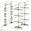 Sechoir a linge etendoir pliable ailes pliables 3 niveaux - VOUNOT FR
