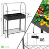 Potager sureleve avec bache PVC 80.5x130x43cm noir - VOUNOT FR