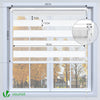 Store enrouleur jour nuit double 80x150cm Blanc - VOUNOT FR