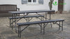 Ensemble de Table et bancs camping pliables 180cm HDPE Style Polyrotin noir