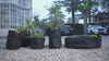 Lot de 5 sacs de plantation non tisse 65L avec poignee Noir