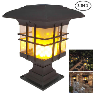 Lumiere solaire exterieure avec effet flamme - VOUNOT
