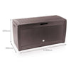 Coffre de Rangement Exterieur 310L  en PP 119x48x60CM Style Polyrotin Marron - VOUNOT