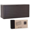 Coffre de Rangement Exterieur 280L  en PP 116x44x55CM Style Bois Marron - VOUNOT