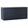 Coffre de Rangement Exterieur 280L  en PP 116x44x55CM Style Bois Anthracite - VOUNOT