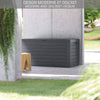 Coffre de Rangement Exterieur 280L  en PP 116x44x55CM Style Bois Anthracite - VOUNOT