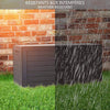Coffre de Rangement Exterieur 280L  en PP 116x44x55CM Style Bois Marron - VOUNOT