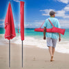 Parasol rectangulaire 2x1.25m avec housse de protection rouge - VOUNOT