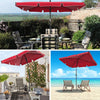 Parasol rectangulaire 2x1.25m avec housse de protection rouge - VOUNOT