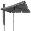 Parasol rectangulaire 2x1.25m avec housse de protection gris - VOUNOT