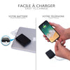 Portefeuille rfid Aluminium avec batterie 2000 mAh - VOUNOT